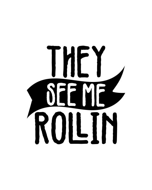 他们看到我在翻滚。手绘排版海报设计。图片下载