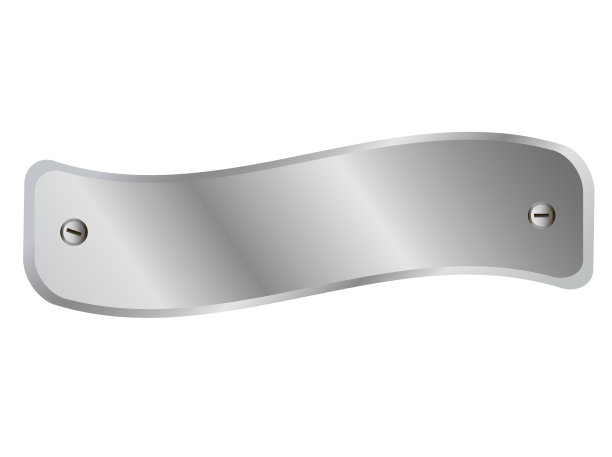 闪亮的金属板隔离在白色背景上图片下载