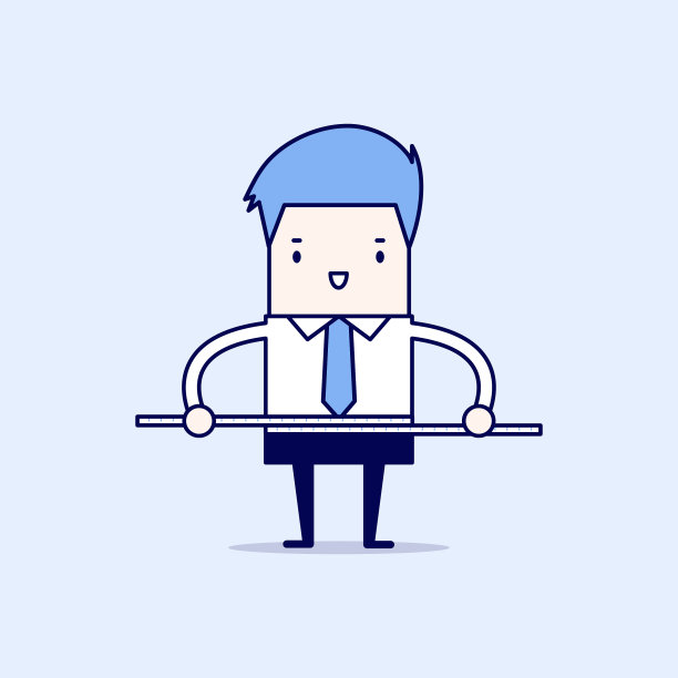 商人用卷尺量腰围图片下载