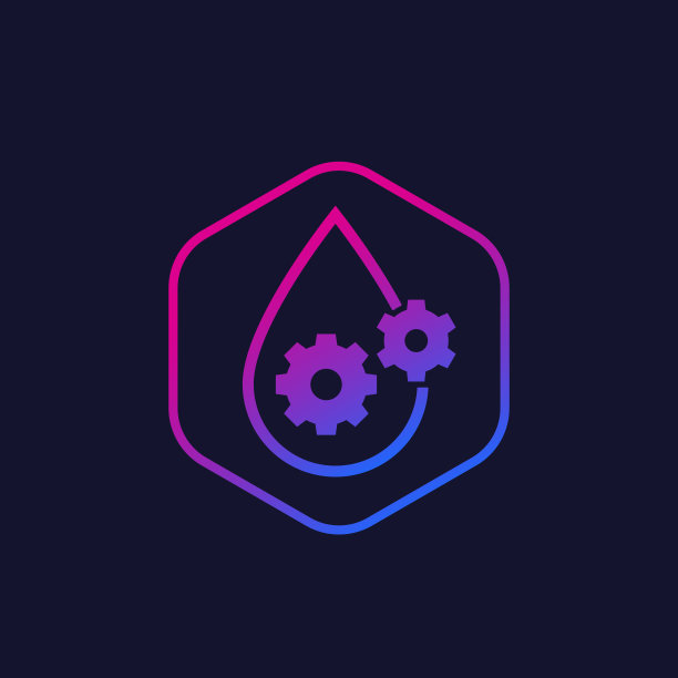 润滑油图标，下降和齿轮图片下载