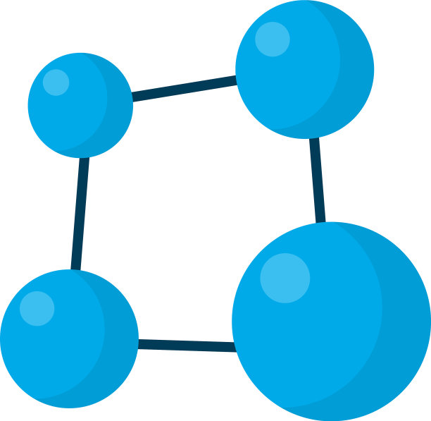 蓝色的分子结构图片下载