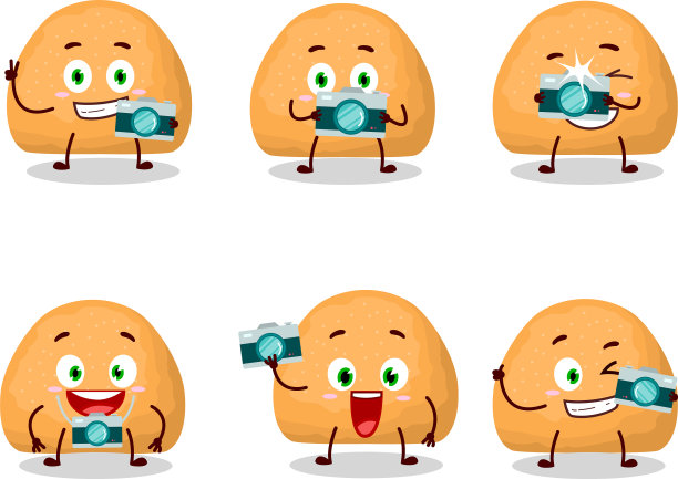 摄影师专业与甜饼卡通图片下载