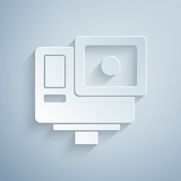 剪纸动作极端的相机图标孤立上图片下载