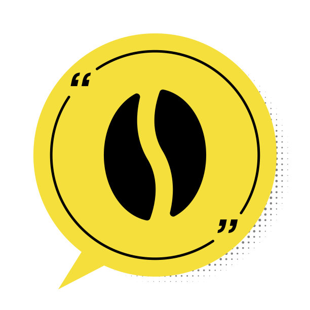 黑咖啡豆图标孤立在白色上图片下载