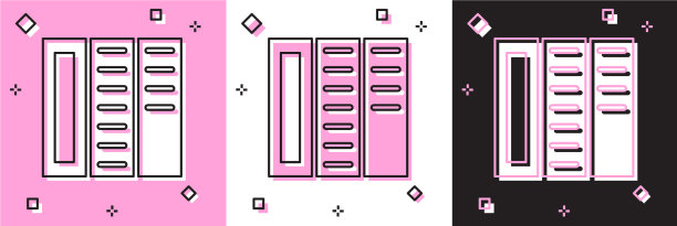 设置小册子模板布局图标孤立的粉红色图片下载