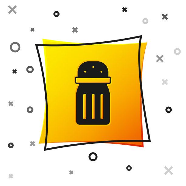 黑色的盐图标孤立在白色的背景图片下载