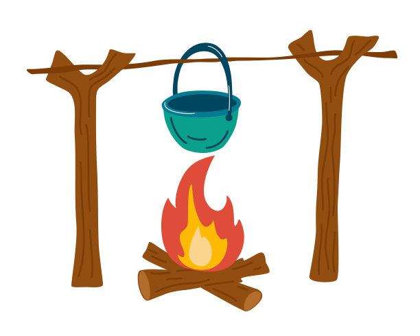 旅行用篝火做饭，徒步旅行用食物图片下载