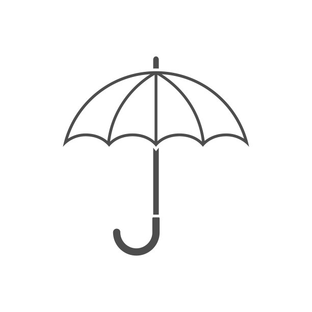 雨伞线条图片下载