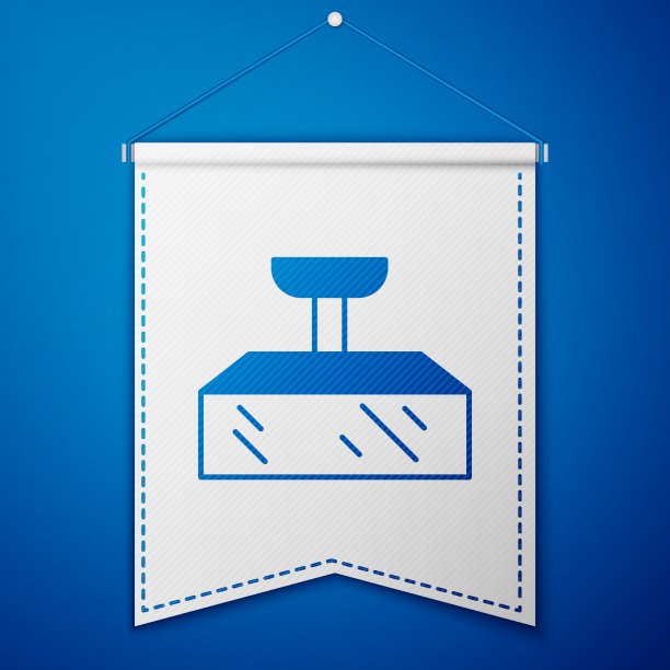 蓝色工作室灯泡在软盒图标隔离上图片下载