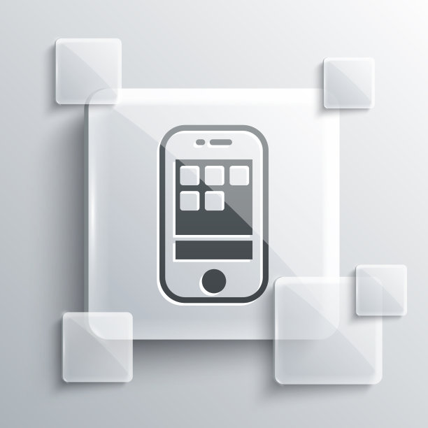 灰色智能手机手机图标隔离上图片下载