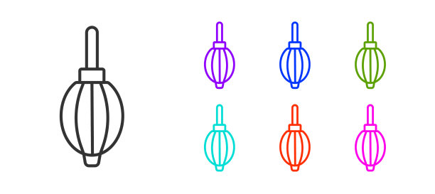黑色线粉尘风机图标隔离在白色图片下载