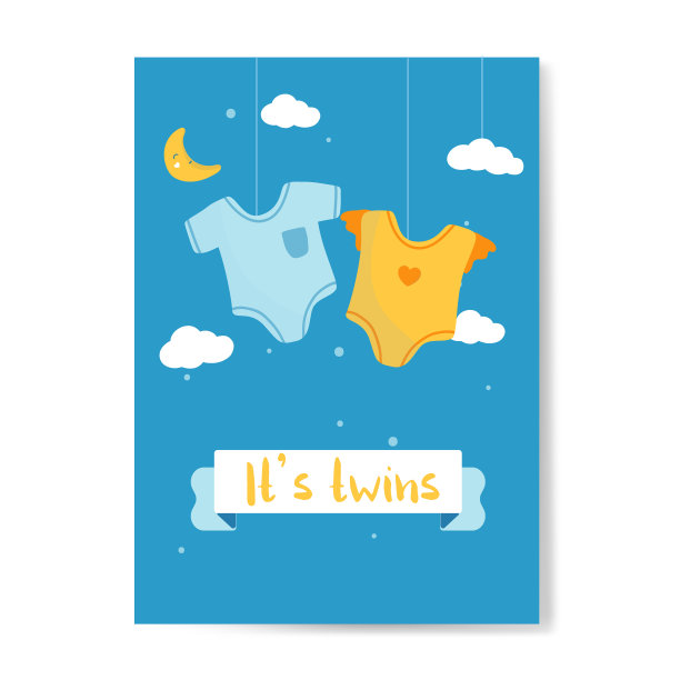 双胞胎宝宝出牌图片下载