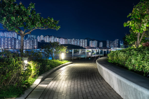 香港城市公园及街道照明图片下载