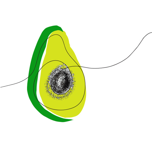 用黑线标出鳄梨的摘要图片下载