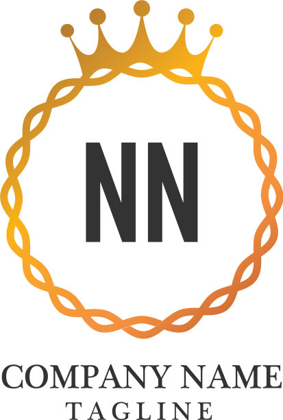 首字母nn优雅的标志设计模板图片下载