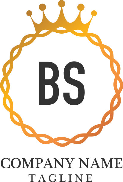 首字母b优雅的标志设计模板图片下载