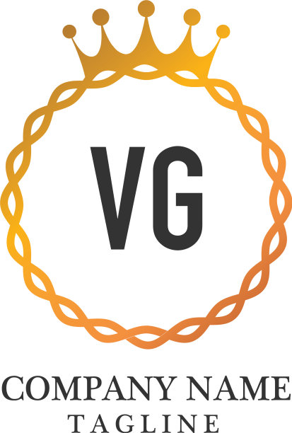 首字母vg优雅的标志设计模板图片下载