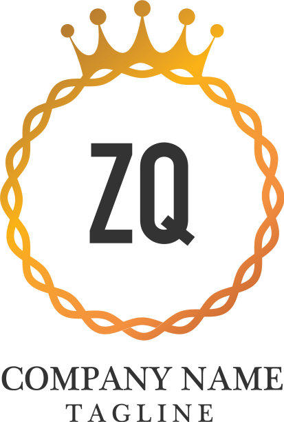 首字母zq优雅标志设计模板图片下载