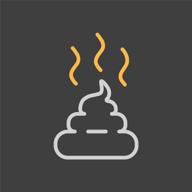 堆粪便图标在黑暗的背景图片下载