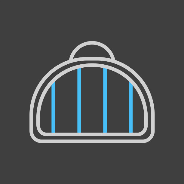 宠物载体图标在黑暗的背景图片下载