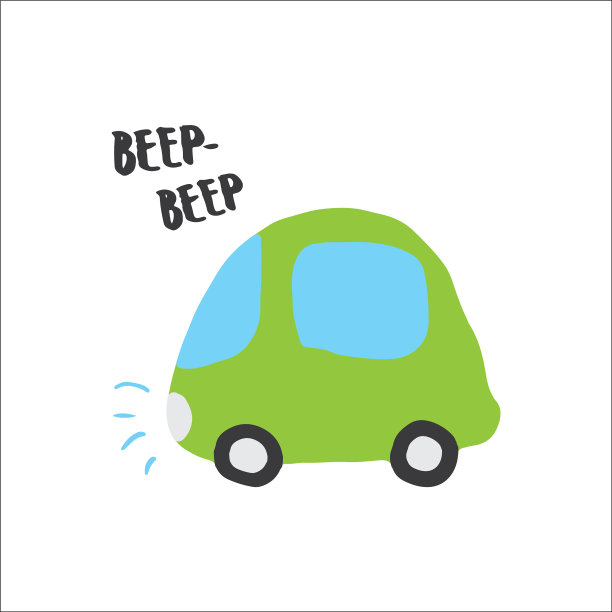 可爱的汽车，卡通涂鸦，交通t恤图片下载