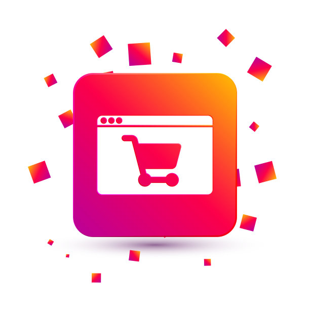 白色网上购物在屏幕上的图标隔离上图片下载
