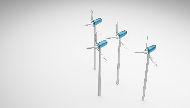 风力涡轮机和生态能源图片下载