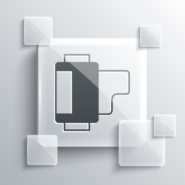 灰色相机老式胶卷卷墨盒图标图片下载