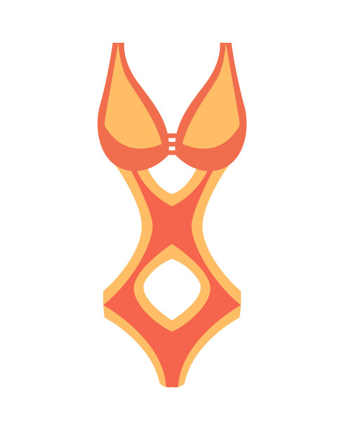 时尚泳装扁平图标卡通时尚图片下载