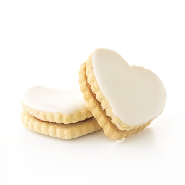 两个心形糕点的照片图片下载