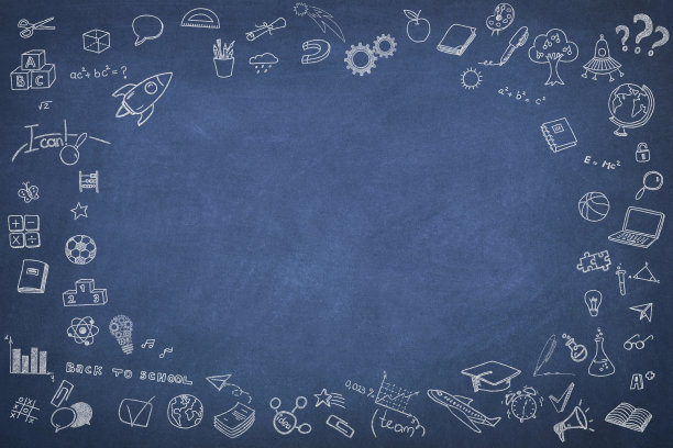 黑板上有返校标志图片下载