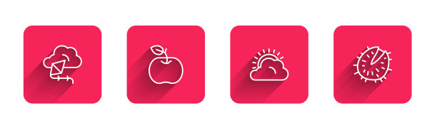 放线风筝苹果太阳和云天气和图片下载