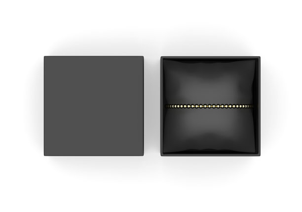 丝绒枕头固体优雅手链纸礼品珠宝包装盒。图片下载