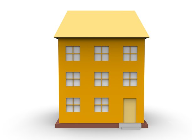 卡通建筑三维插图三维渲染渲染儿童色彩图片下载