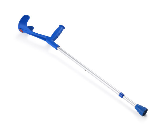 新的可调手肘拐杖白色背景，上面的观点图片下载