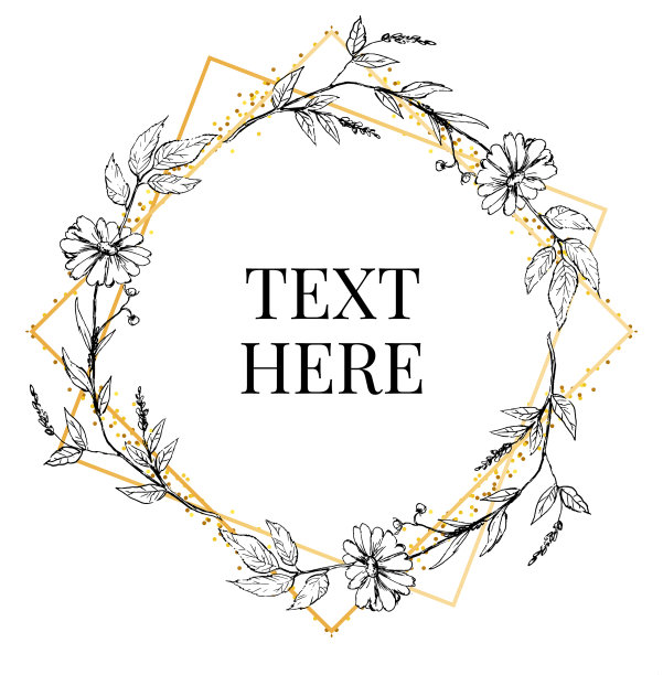 美丽的卡片上有一个不同的圆花环图片下载