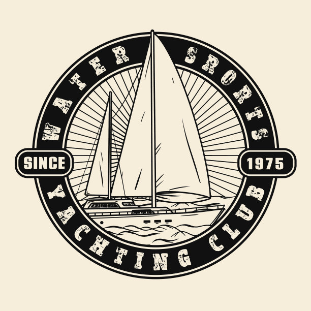 游艇俱乐部会徽或会徽设计中图片下载