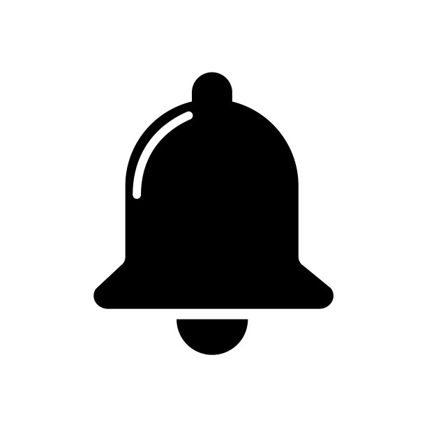 铃声警报图标隔离在白色背景上图片下载