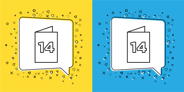 设置行贺卡图标隔离在黄色和图片下载