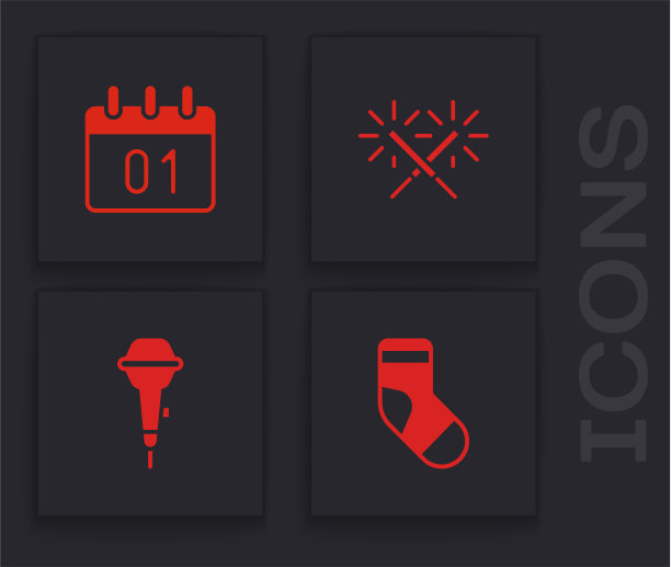 设置圣诞袜子日历闪闪发光图片下载