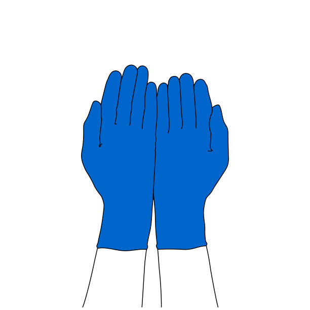 戴着医用橡胶手套。矢量插图eps 10。图片下载
