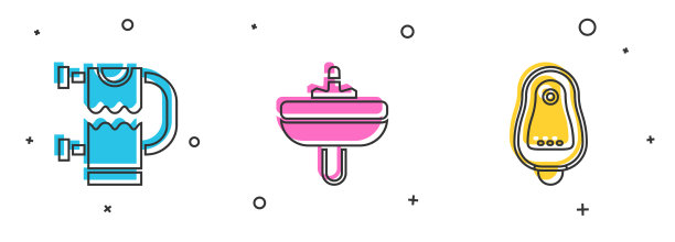 设有加热毛巾架、脸盆及便池图片下载