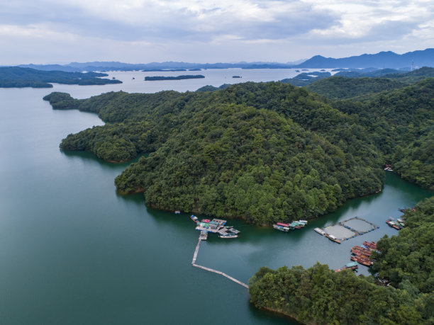 千岛湖航拍。图片下载