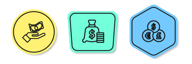 设线，手握钱袋和钱袋图片下载