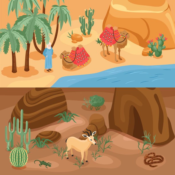 沙漠横幅集图片下载