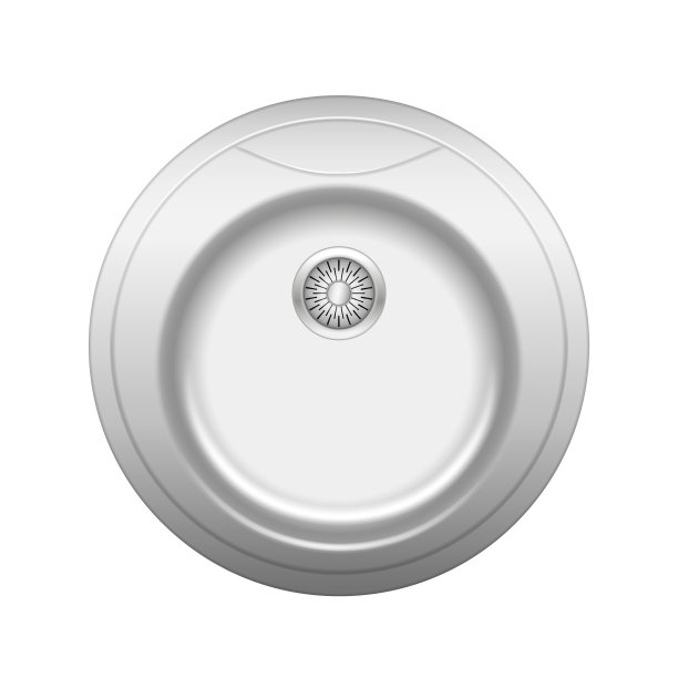 现实厨房水槽钢金属圆图片下载