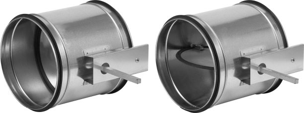 空气量阻尼器隔离在白色背景图片下载