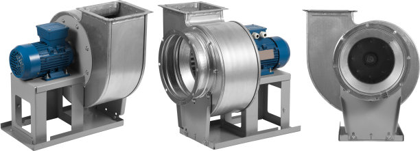 用于通风和空调的工业风机、涡轮风扇被隔离在白色背景上图片下载