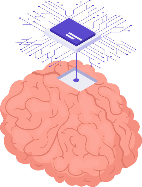 大脑芯片图标图片下载