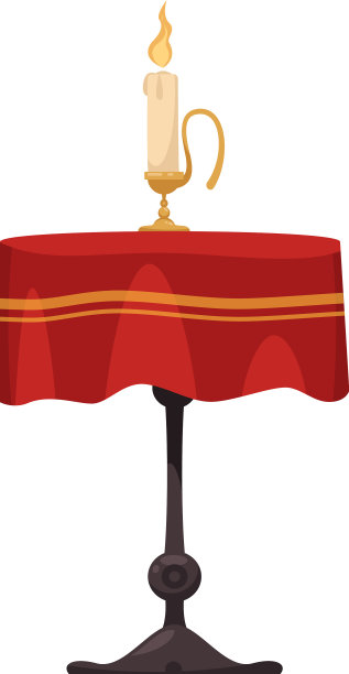 老式桌上蜡烛构图图片下载